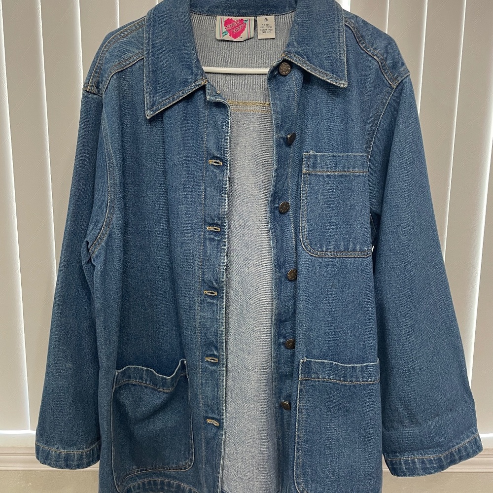 Keren Hart Woman Oversized Denim Jacket Vintage